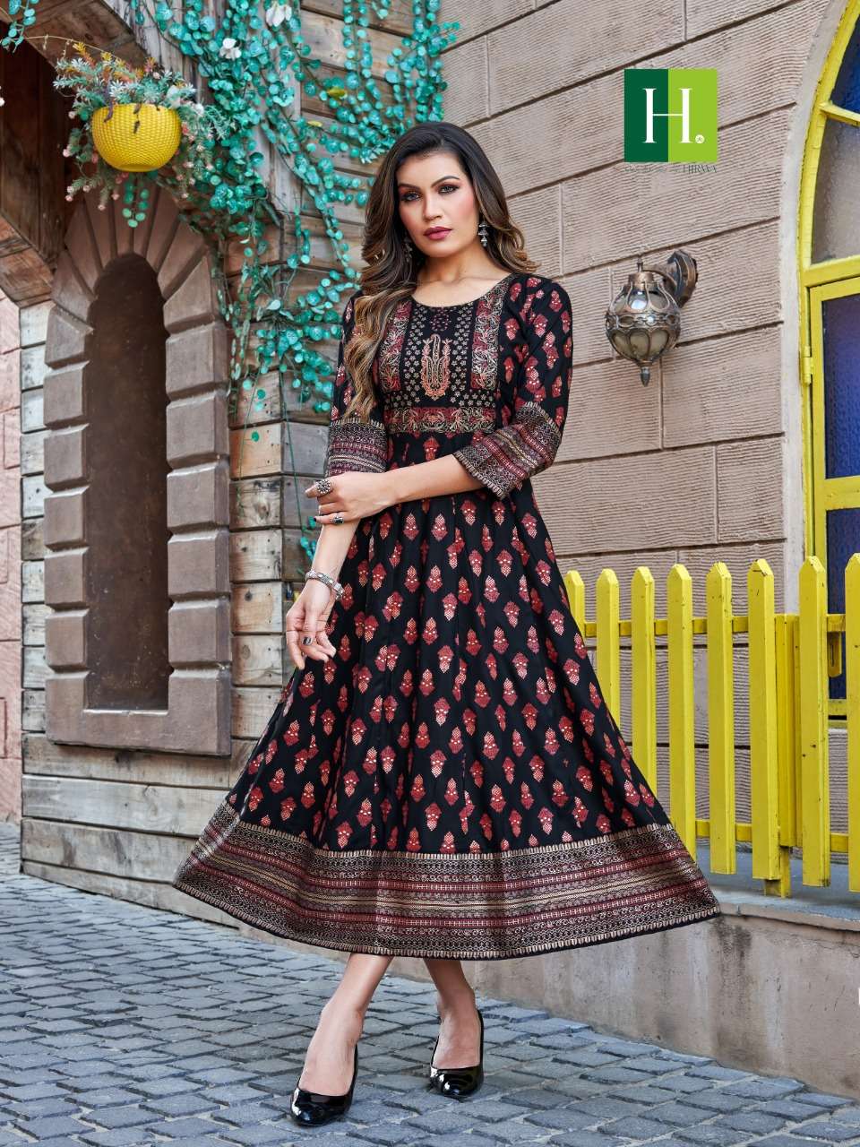 HIRWA SAMANTHA vol-4 Anarkali Kurti Wholesale catalog