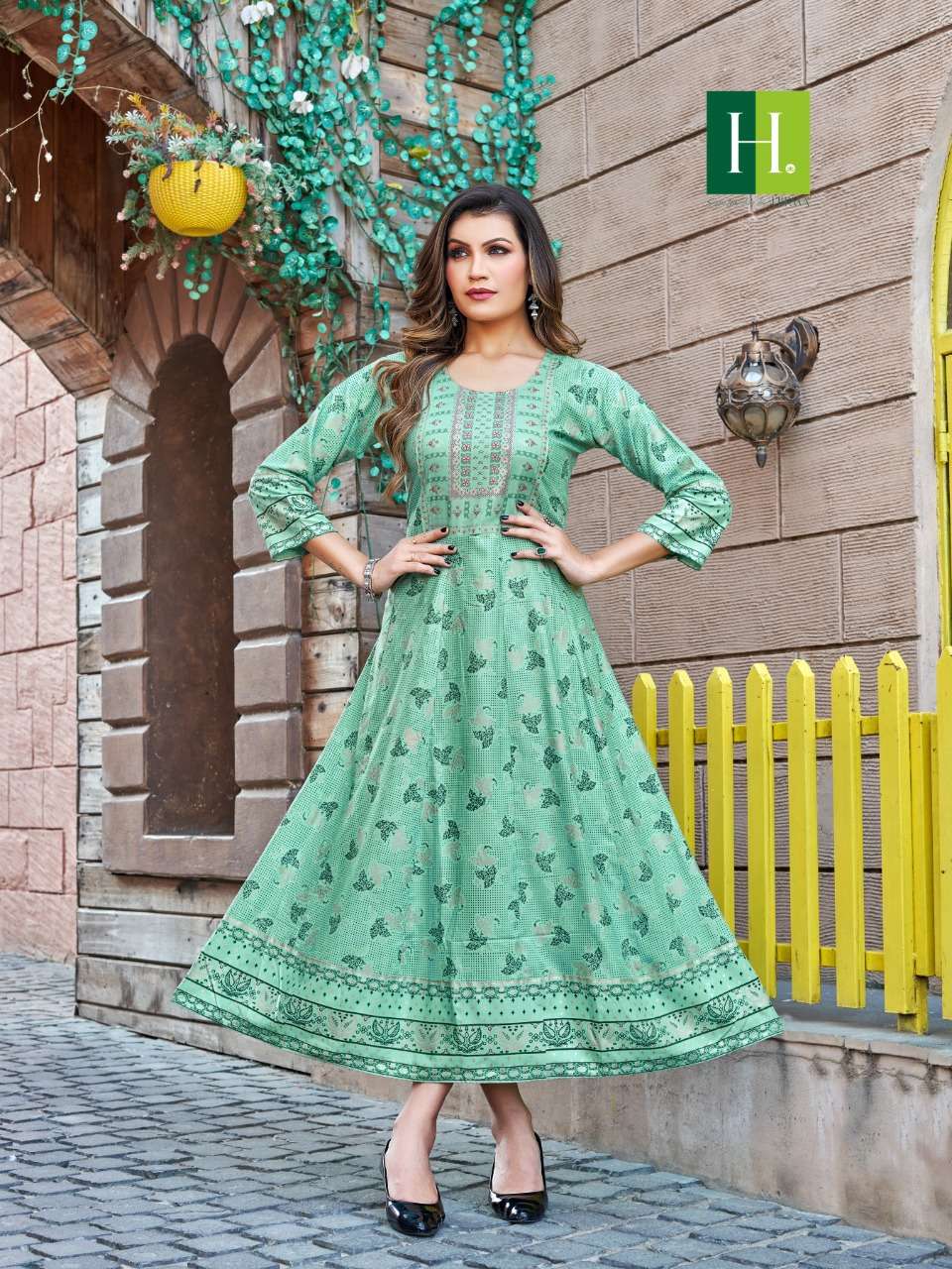 HIRWA SAMANTHA vol-4 Anarkali Kurti Wholesale catalog