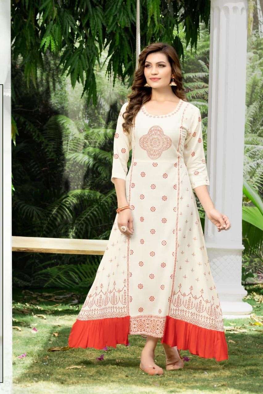 HIRWA  SANJANA Kurti Wholesale catalog