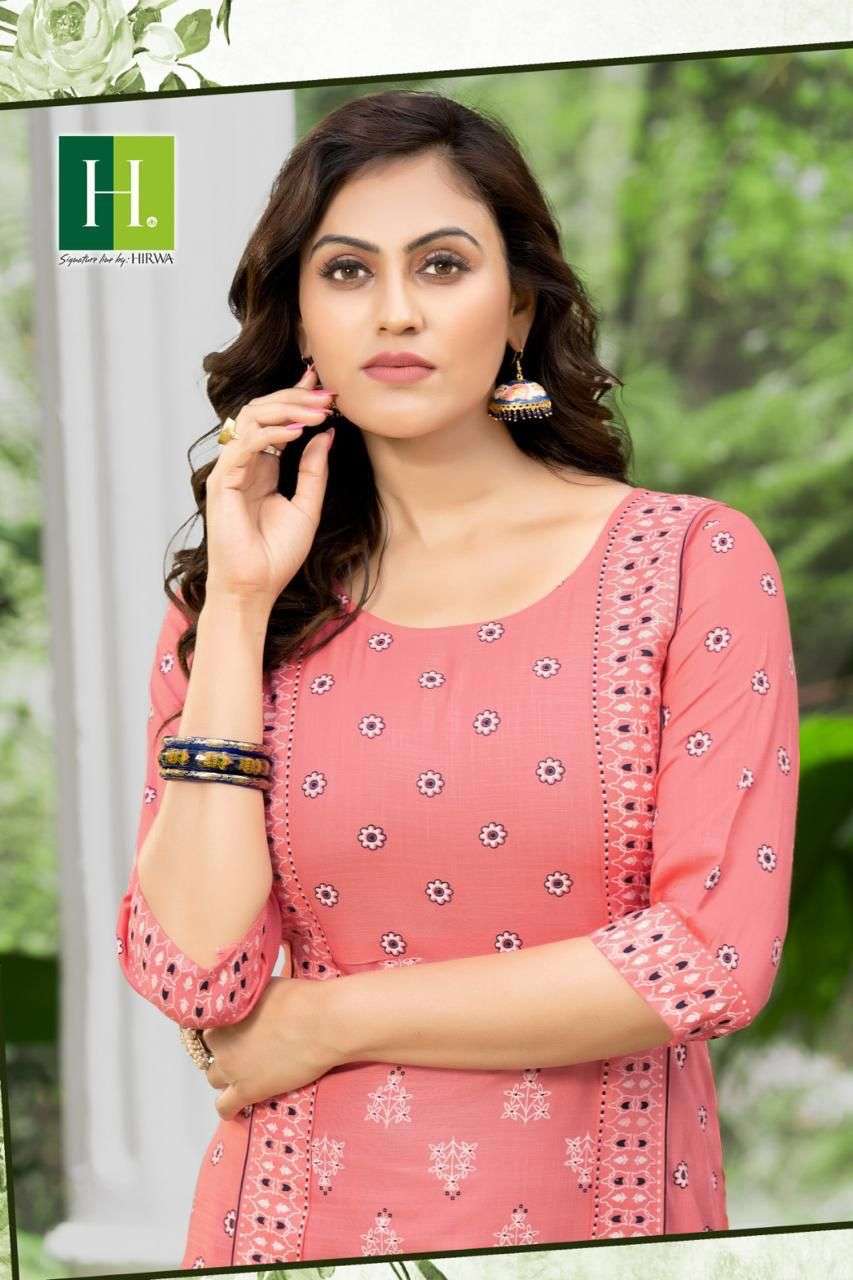 HIRWA  SANJANA Kurti Wholesale catalog