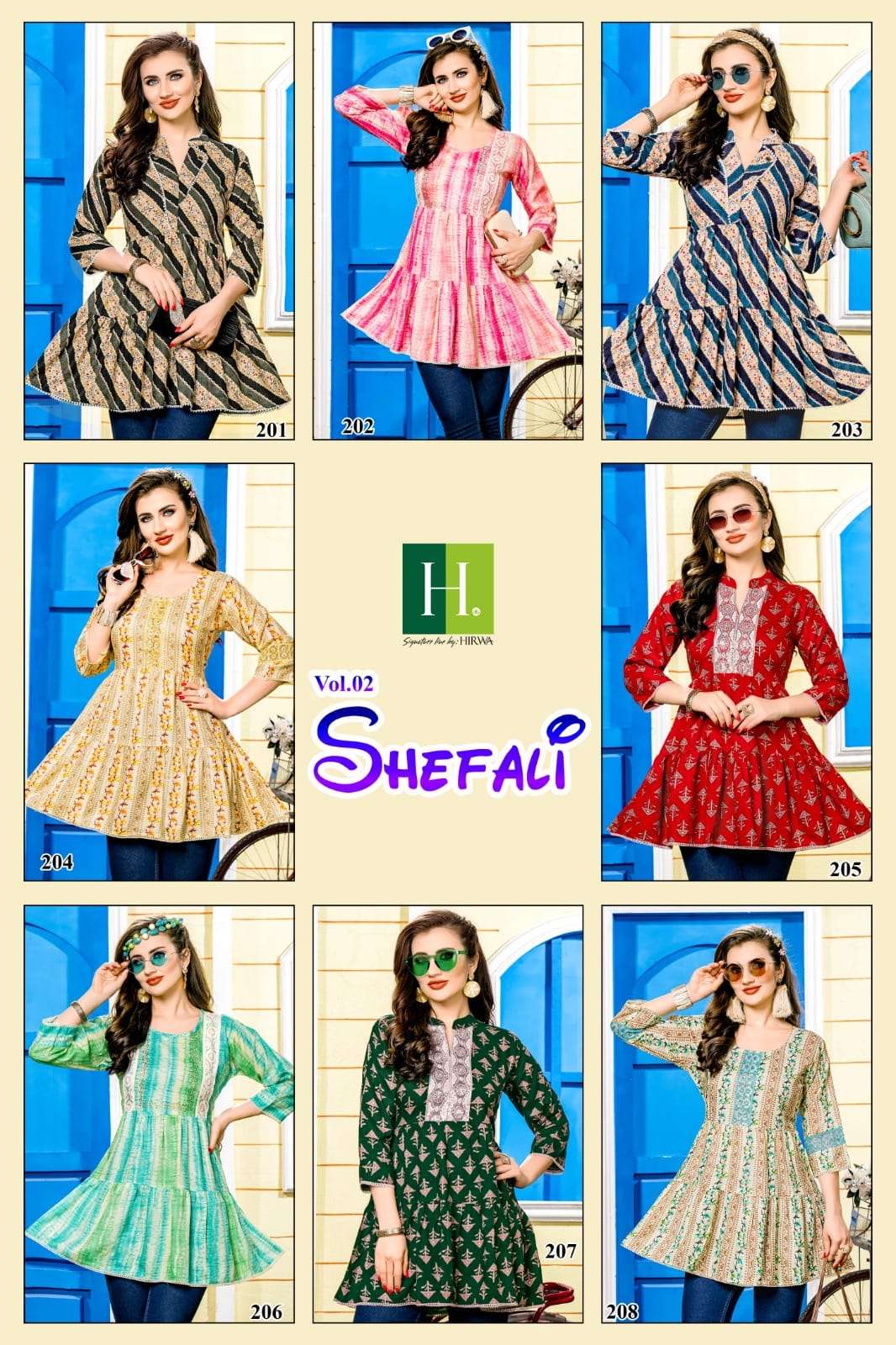 HIRWA SHEFALI Vol-2 Kurti Wholesale catalog