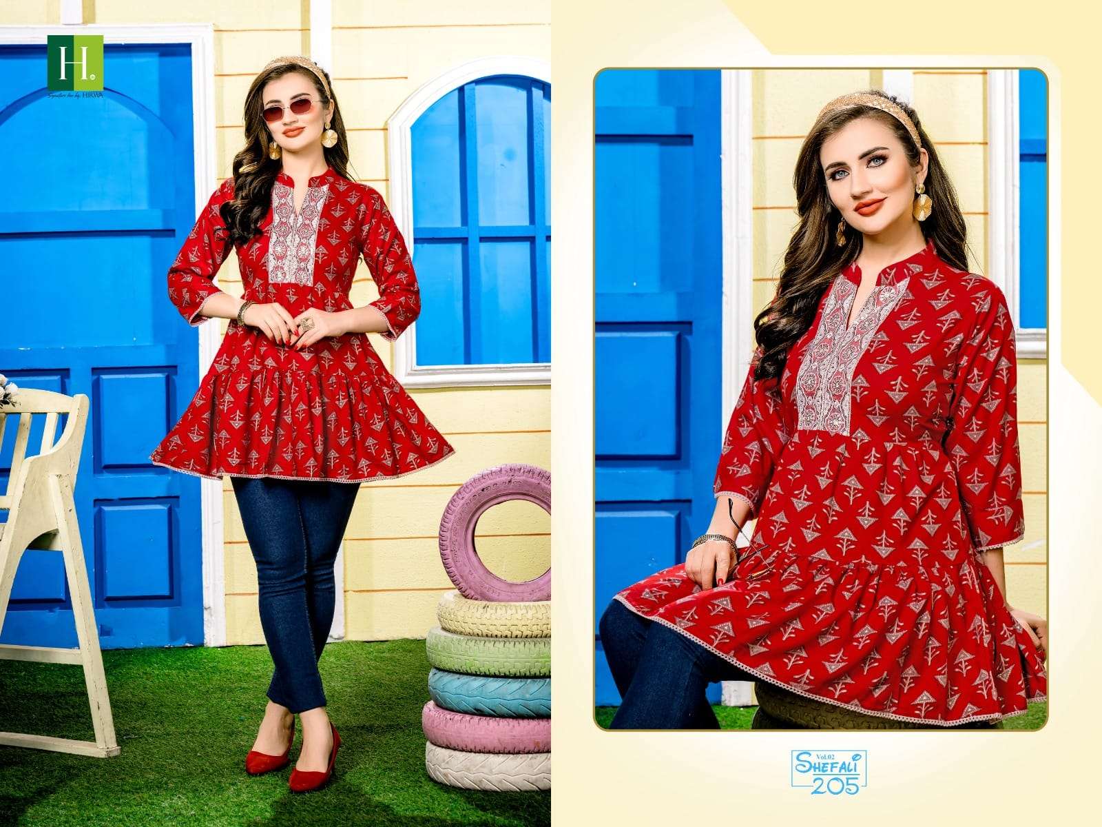 HIRWA SHEFALI Vol-2 Kurti Wholesale catalog