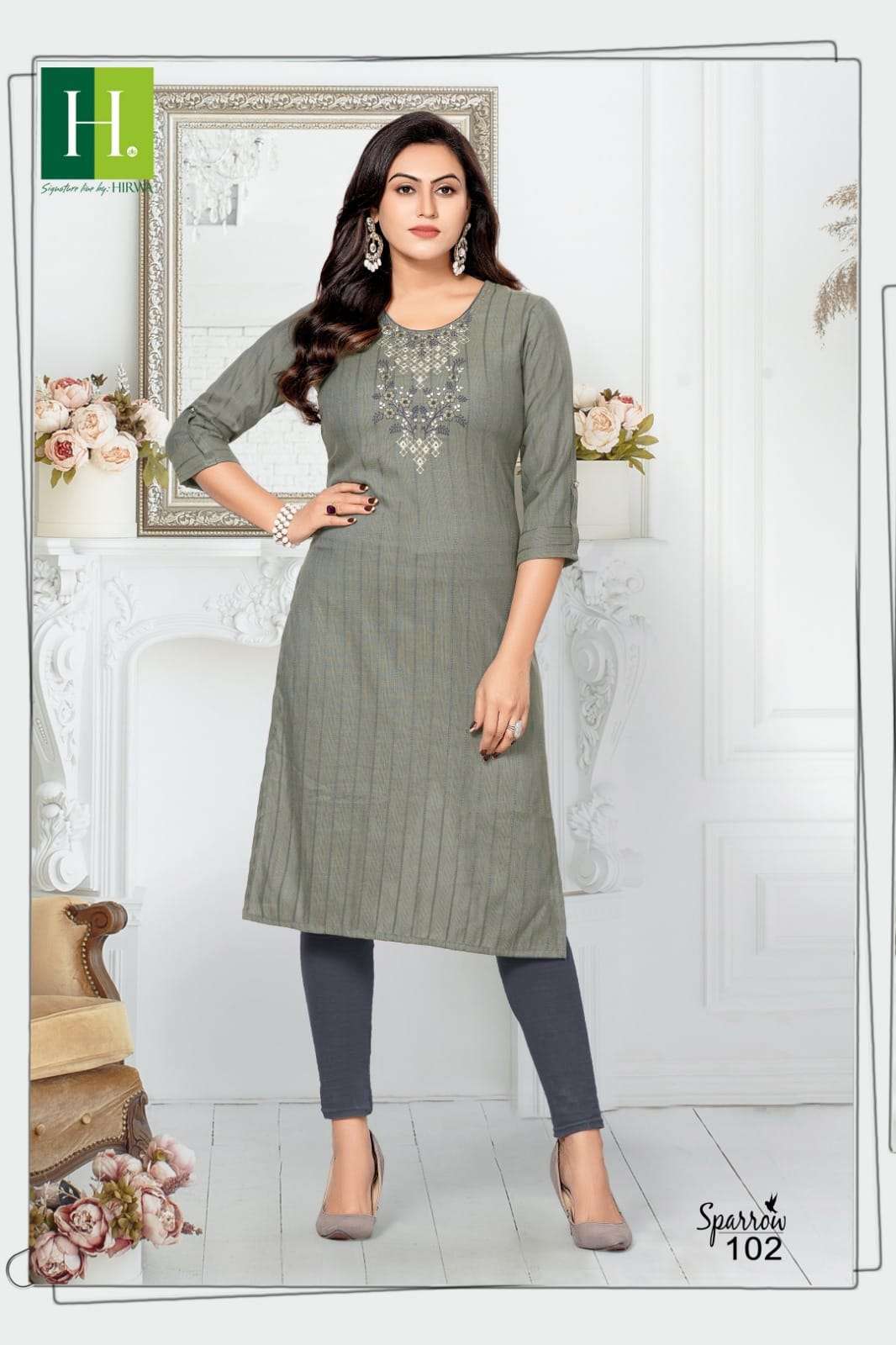 HIRWA SPARROW Long Straight Kurti Wholesale catalog