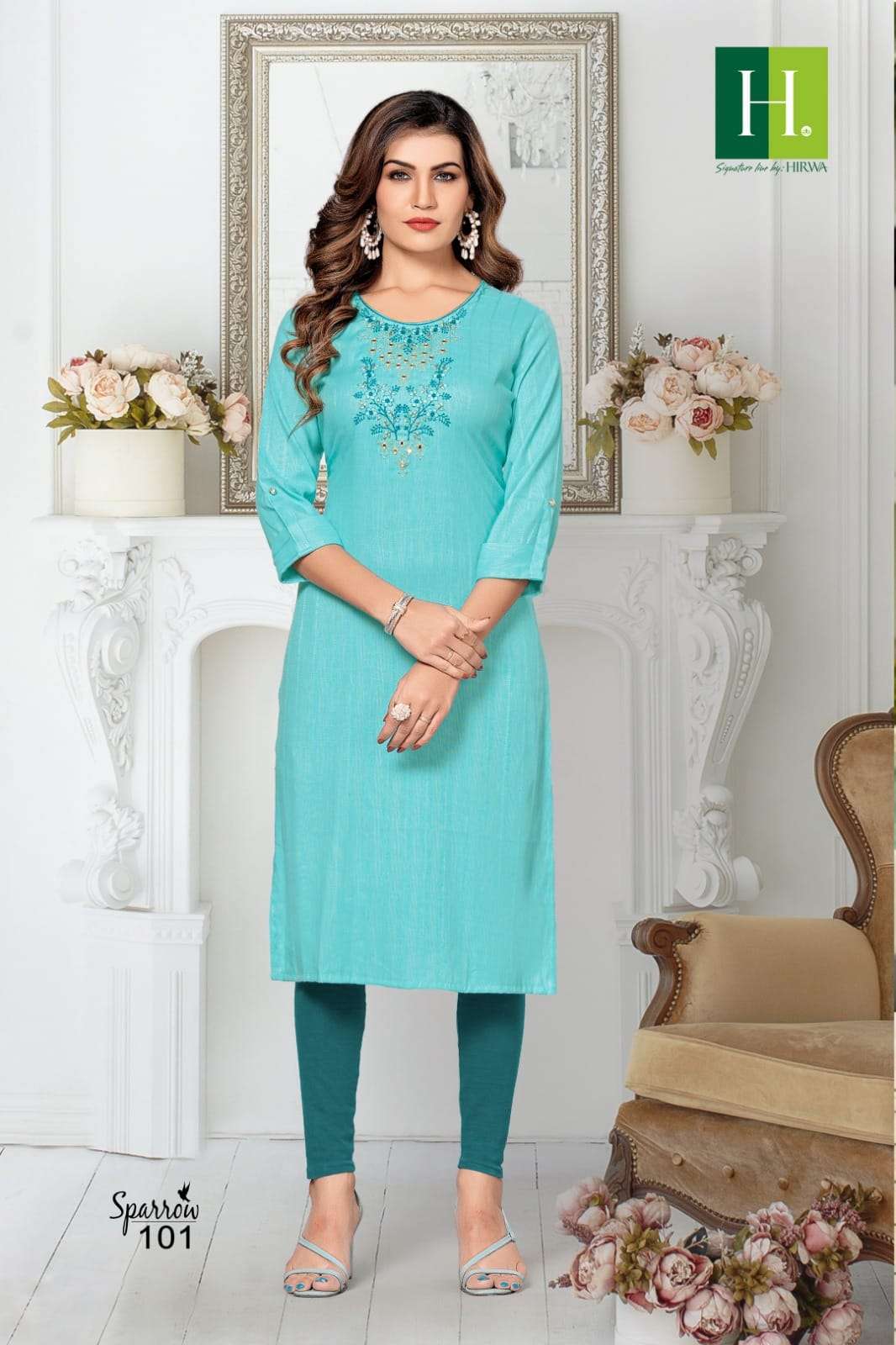 HIRWA SPARROW Long Straight Kurti Wholesale catalog