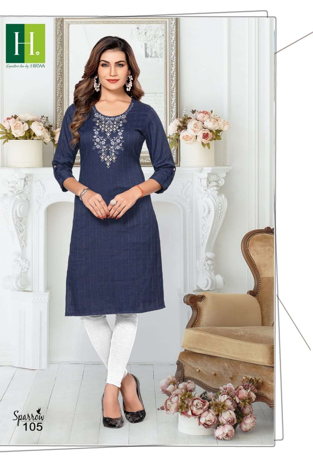 HIRWA SPARROW Long Straight Kurti Wholesale catalog