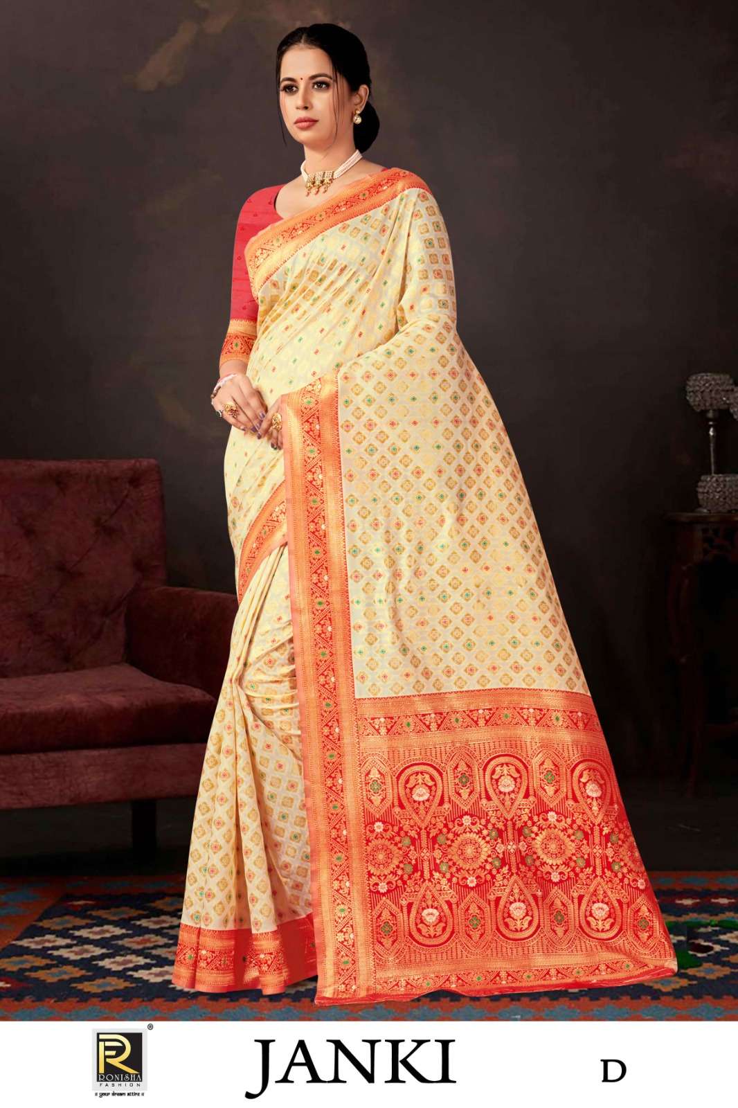 JANKI  BY RONISHA SAREE  BANARASI SILK  FANCY DESIGNER SUPER HIT COLLECTION 