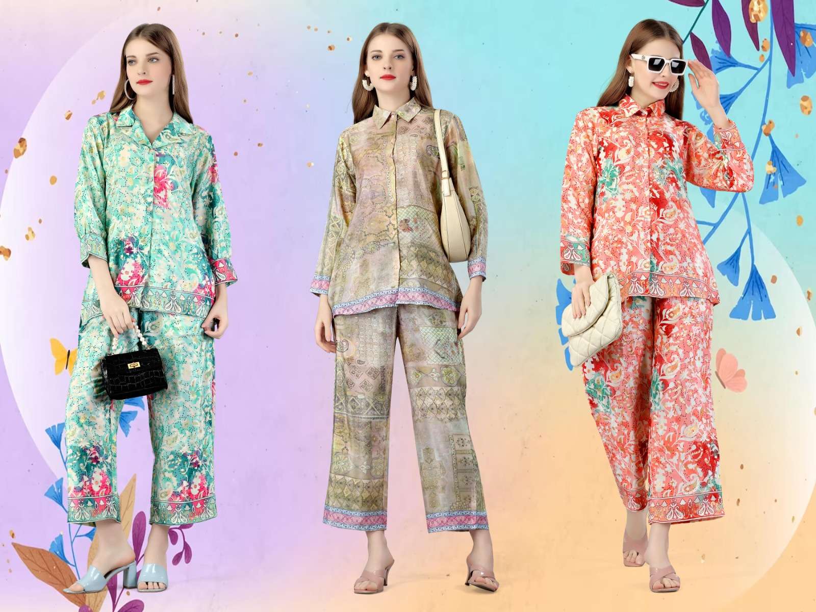 Jisha Kaftan Silk Co ord Set Vol 1 Kurti Wholesale catalog