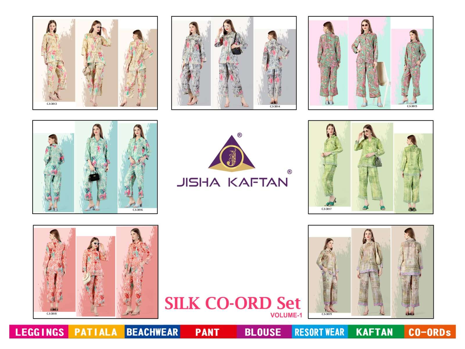 Jisha Kaftan Silk Co ord Set Vol 1 Kurti Wholesale catalog