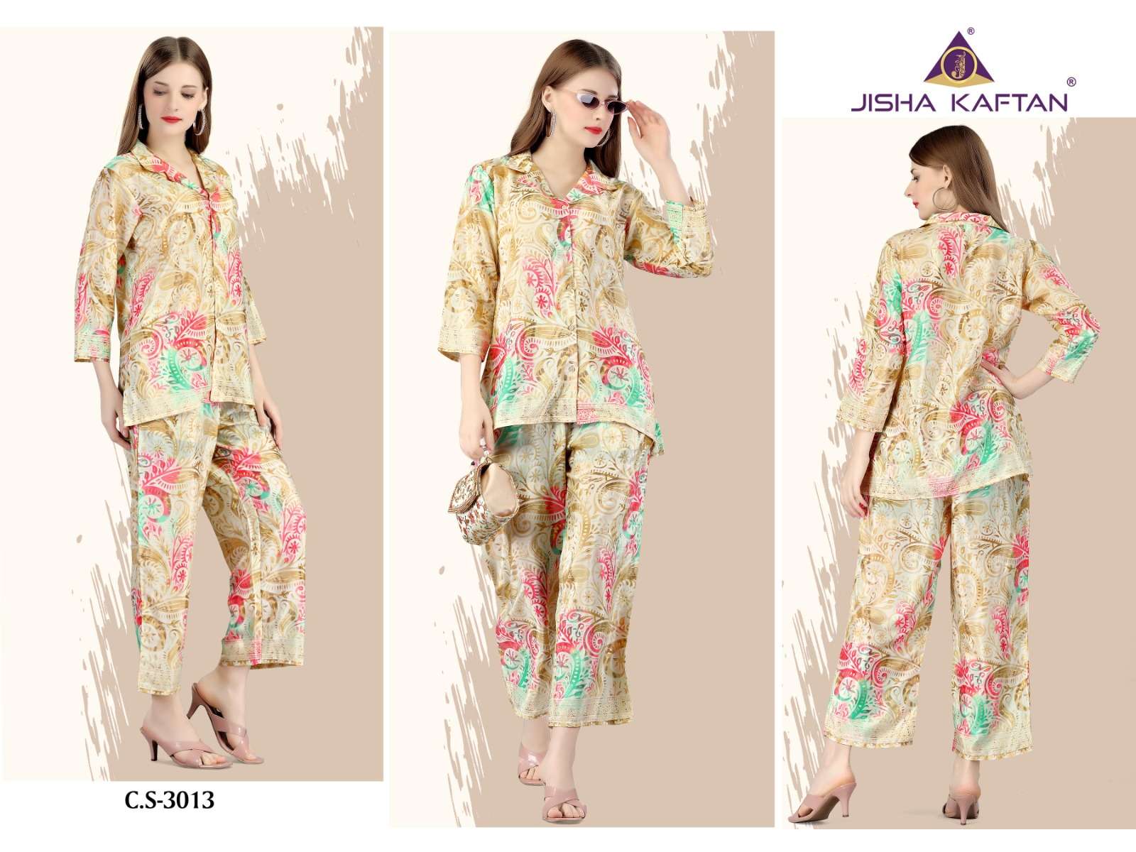 Jisha Kaftan Silk Co ord Set Vol 1 Kurti Wholesale catalog
