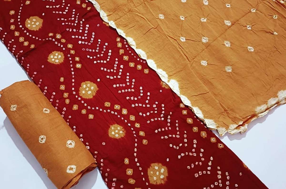 JJ Multi Bandhni - Dress Material - Wholesale Catalog