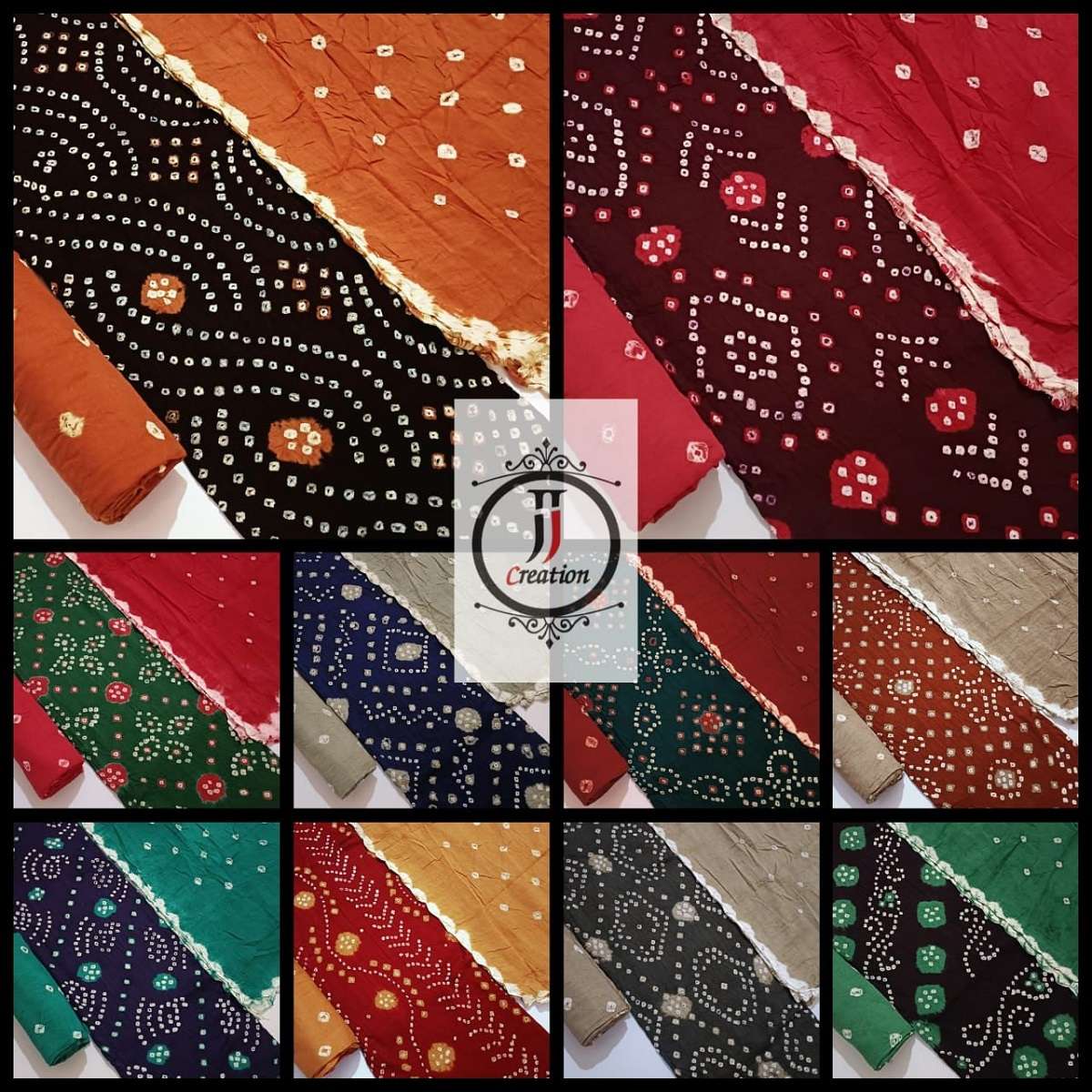 JJ Multi Bandhni - Dress Material - Wholesale Catalog