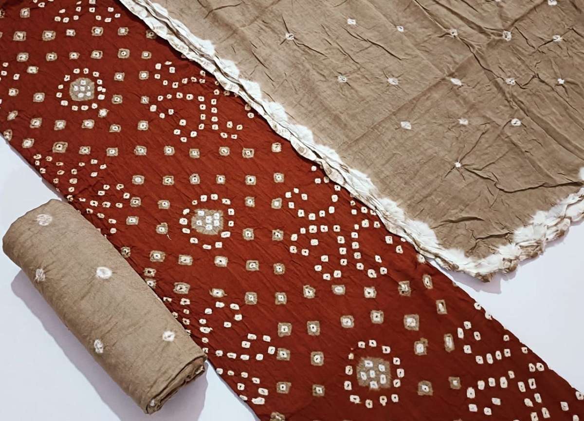 JJ Multi Bandhni - Dress Material - Wholesale Catalog