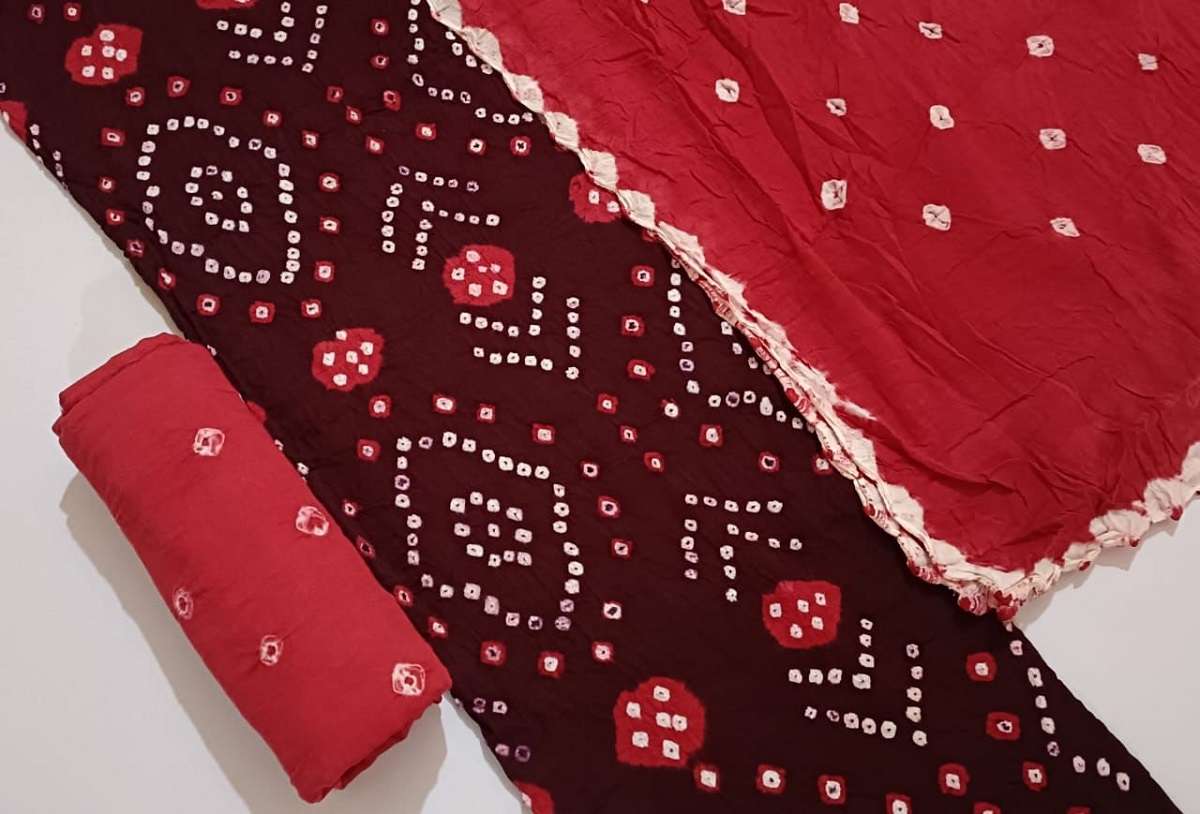 JJ Multi Bandhni - Dress Material - Wholesale Catalog