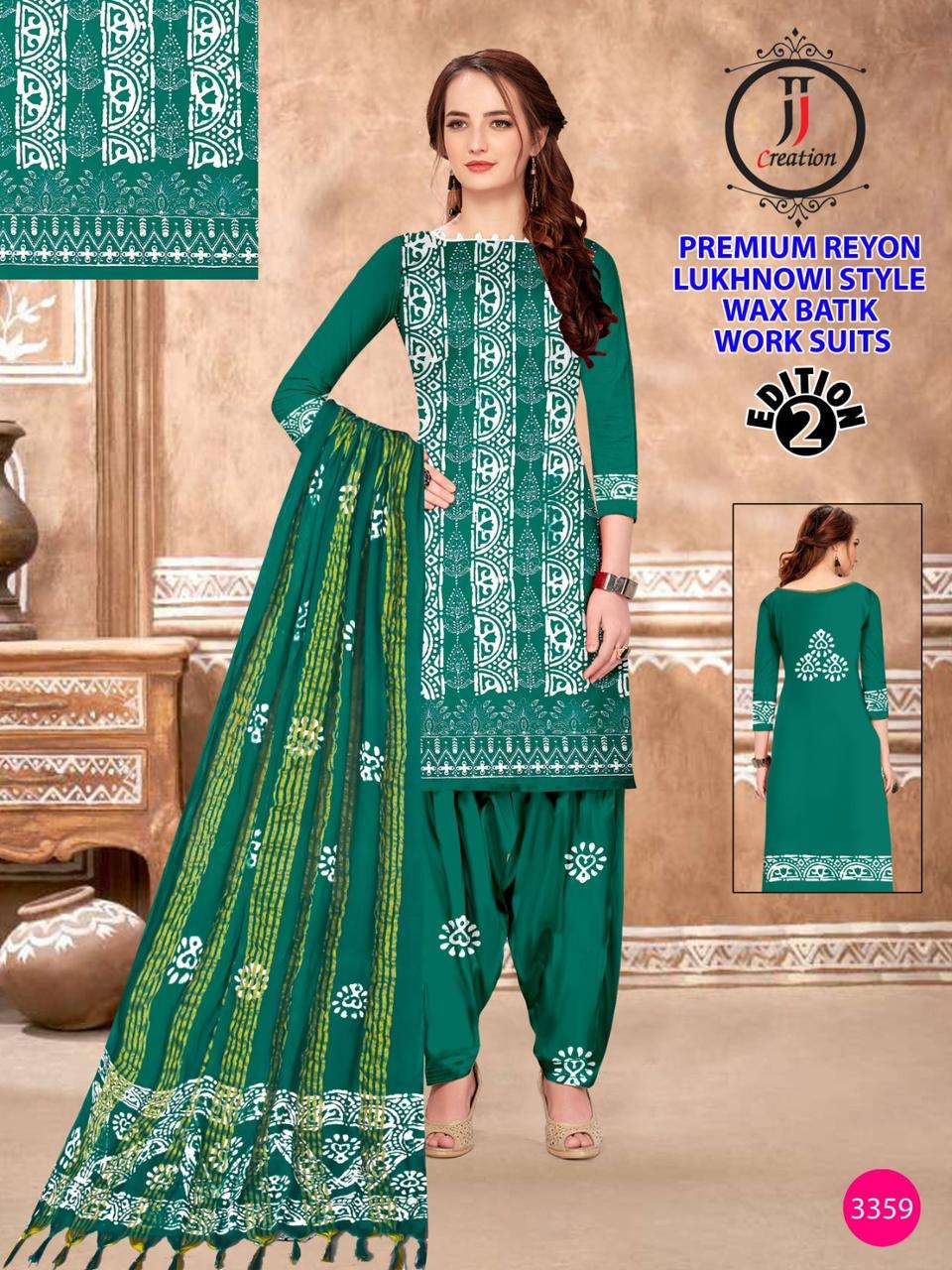 JJ Premium Rayon Lakhnavi Work – Dress Material - Wholesale Catalog