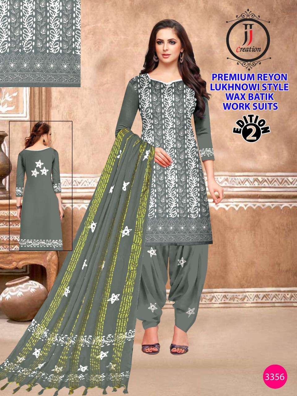 JJ Premium Rayon Lakhnavi Work – Dress Material - Wholesale Catalog
