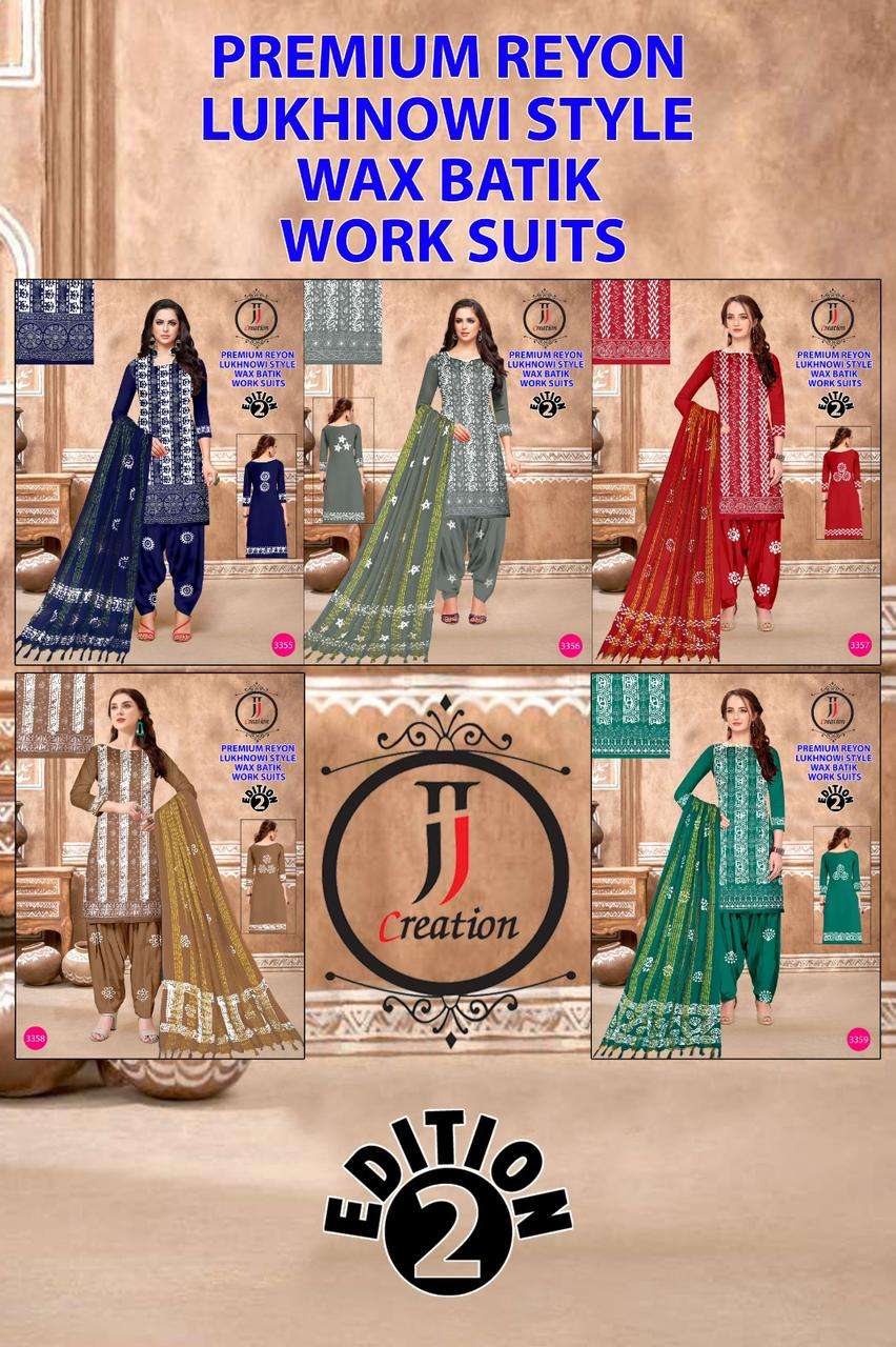 JJ Premium Rayon Lakhnavi Work – Dress Material - Wholesale Catalog