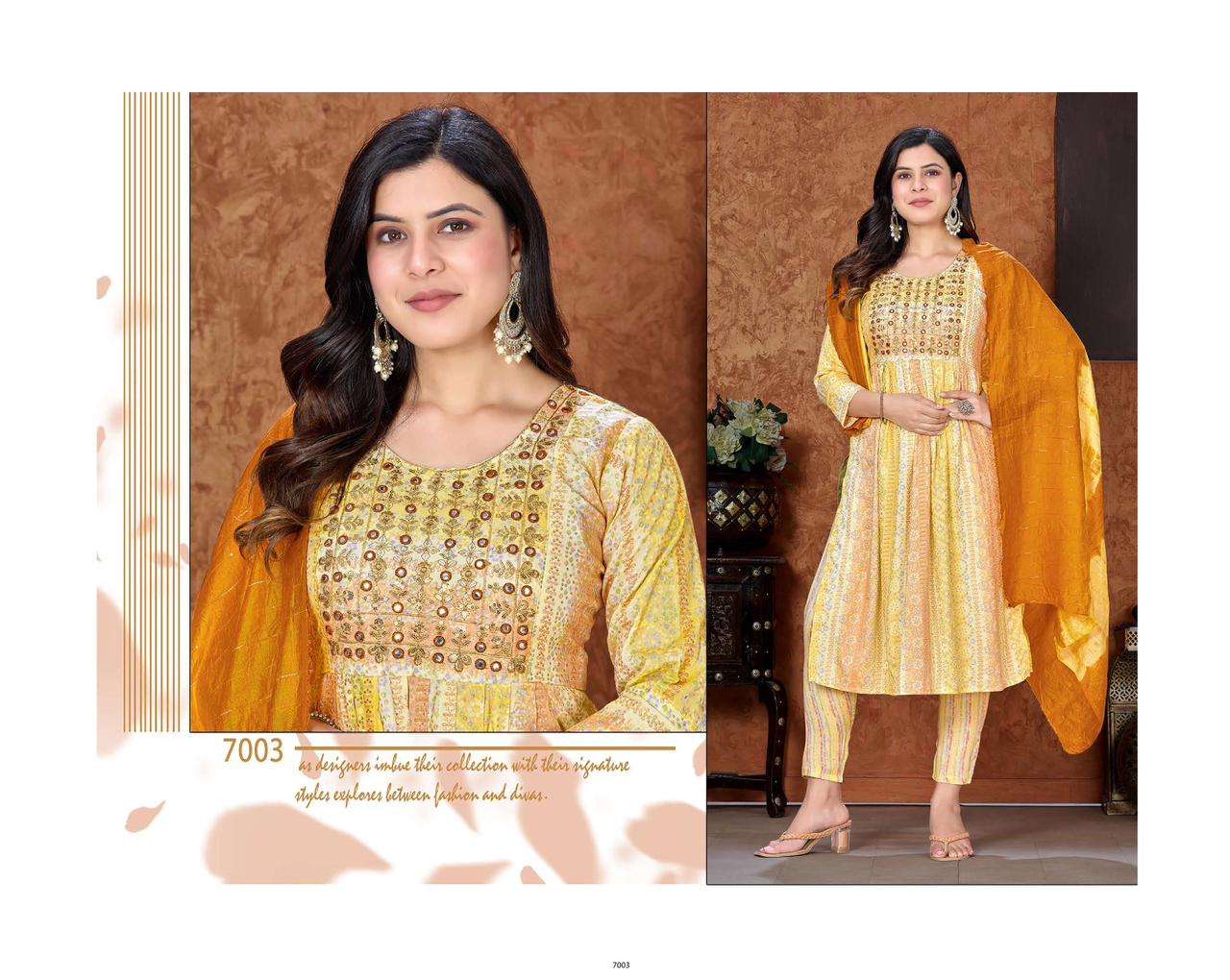JLF BLUE MOON Naira Cut Rayon Foil Print Kurti Wholesale catalog