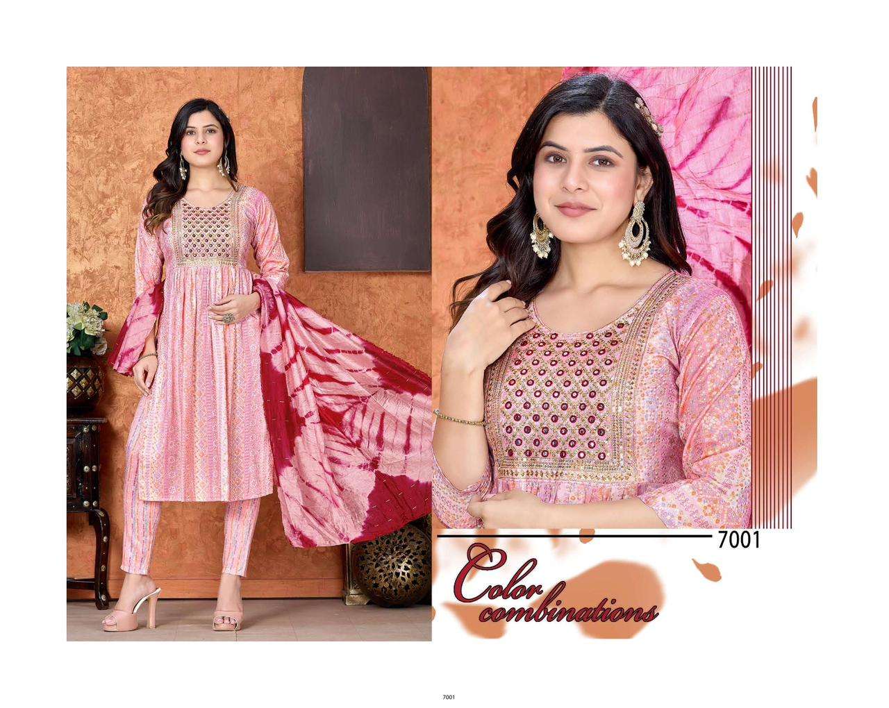 JLF BLUE MOON Naira Cut Rayon Foil Print Kurti Wholesale catalog