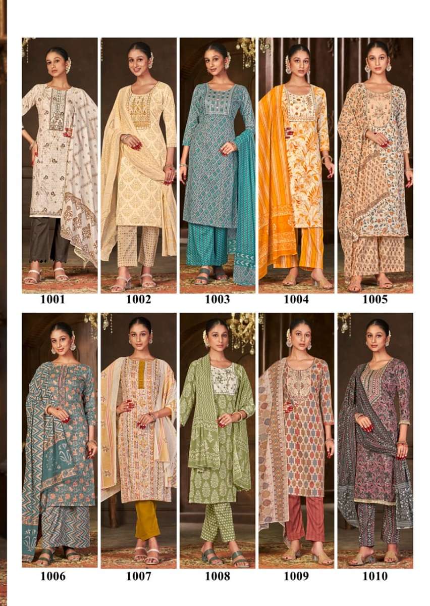 JT Amisha – Kurti Pant With Dupatta - Wholesale Catalog