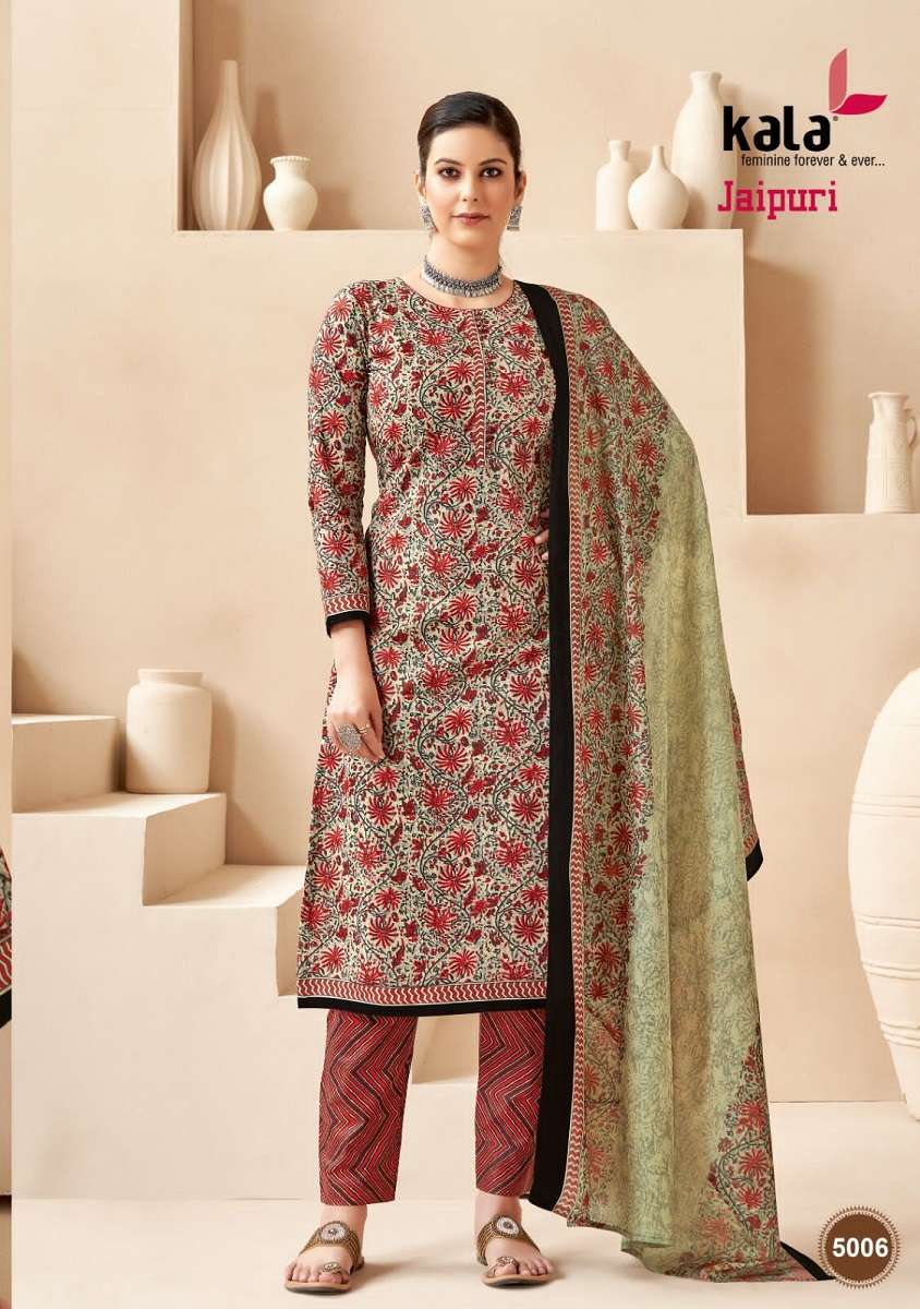 Kala Jaipuri Vol-3 – Kurti Pant With Dupatta - Wholesale Catalog