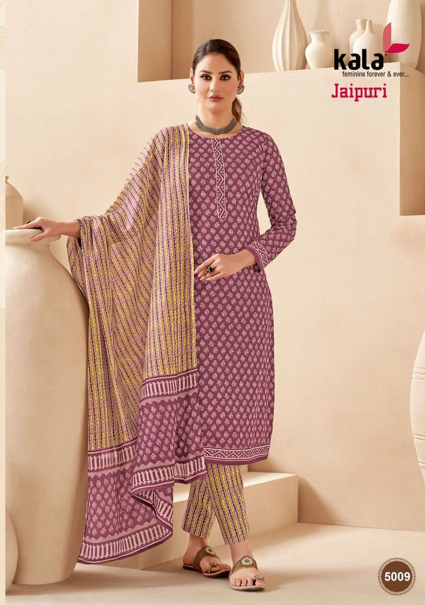 Kala Jaipuri Vol-3 – Kurti Pant With Dupatta - Wholesale Catalog