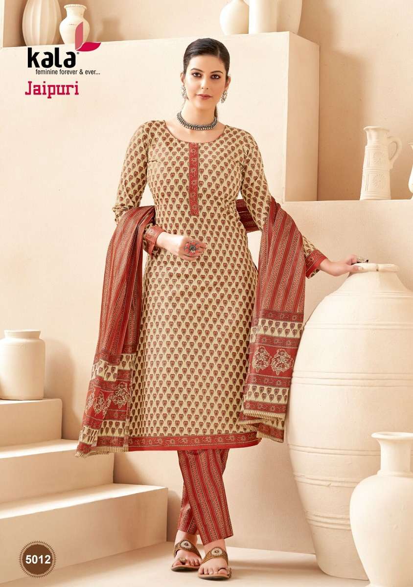 Kala Jaipuri Vol-3 – Kurti Pant With Dupatta - Wholesale Catalog