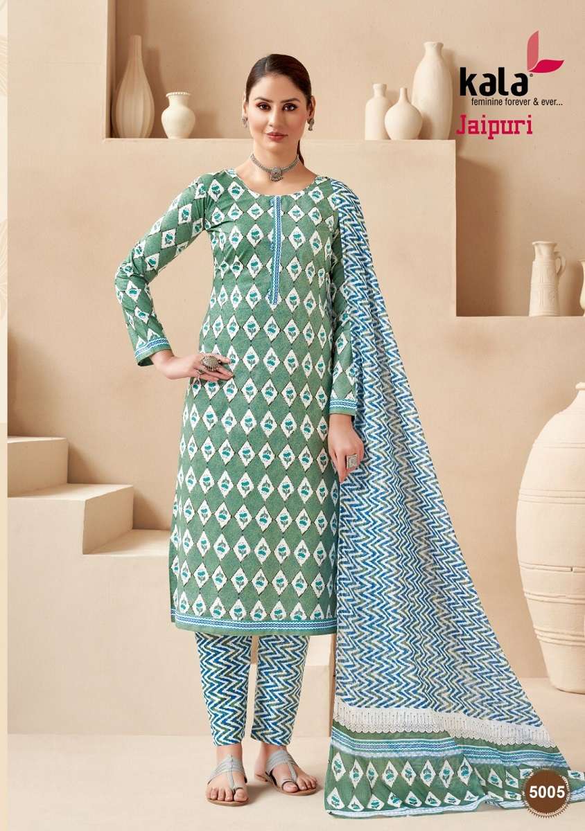 Kala Jaipuri Vol-3 – Kurti Pant With Dupatta - Wholesale Catalog