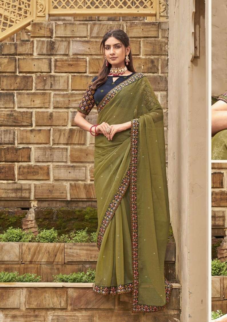 Kalishta Jashn Designer Vichitra Silk Saree Wholesale catalog
