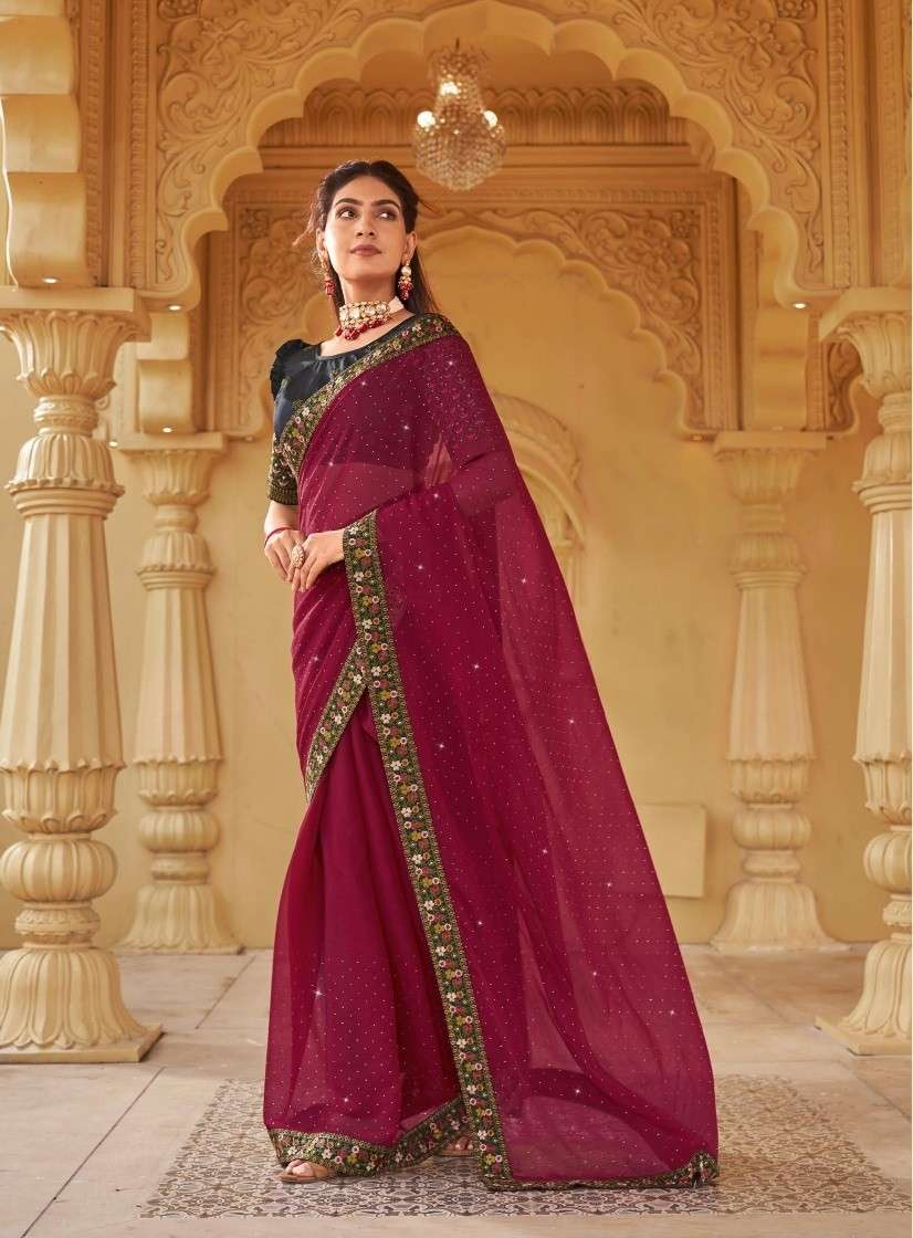 Kalishta Jashn Designer Vichitra Silk Saree Wholesale catalog