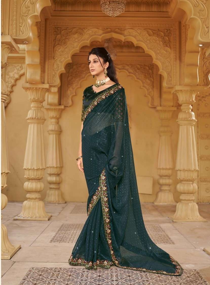 Kalishta Jashn Designer Vichitra Silk Saree Wholesale catalog