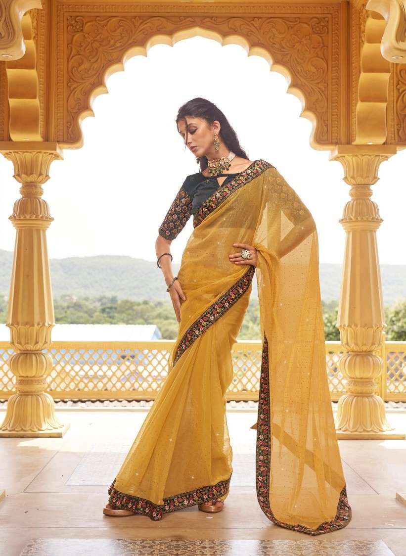 Kalishta Jashn Designer Vichitra Silk Saree Wholesale catalog