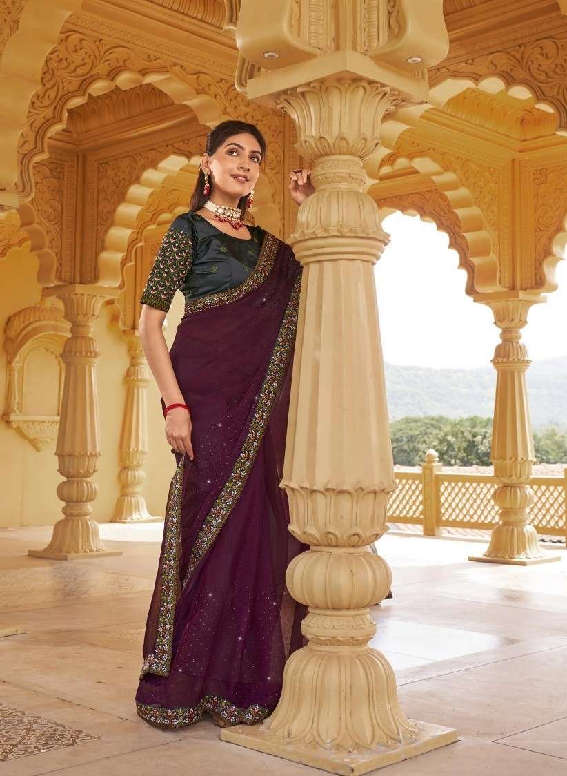 Kalishta Jashn Designer Vichitra Silk Saree Wholesale catalog
