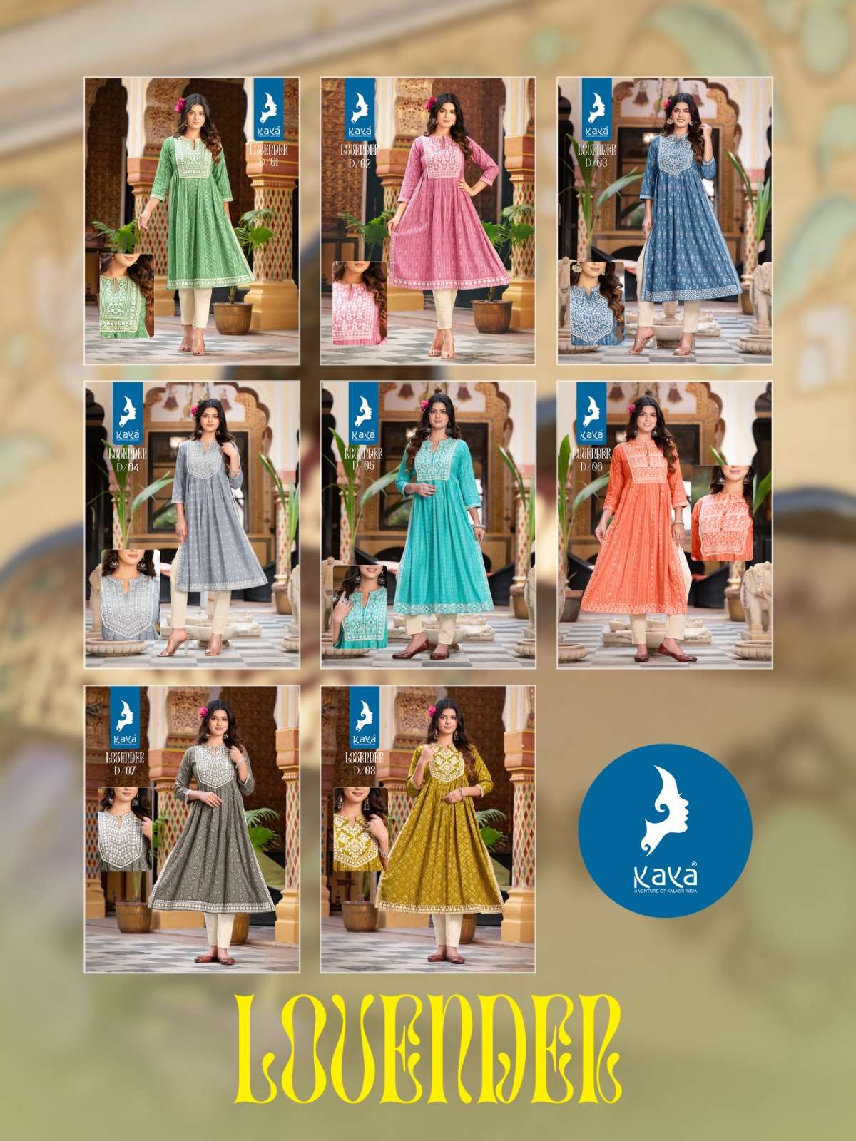 KAYA LOVENDER NAIRA KURTI wholesale catalog