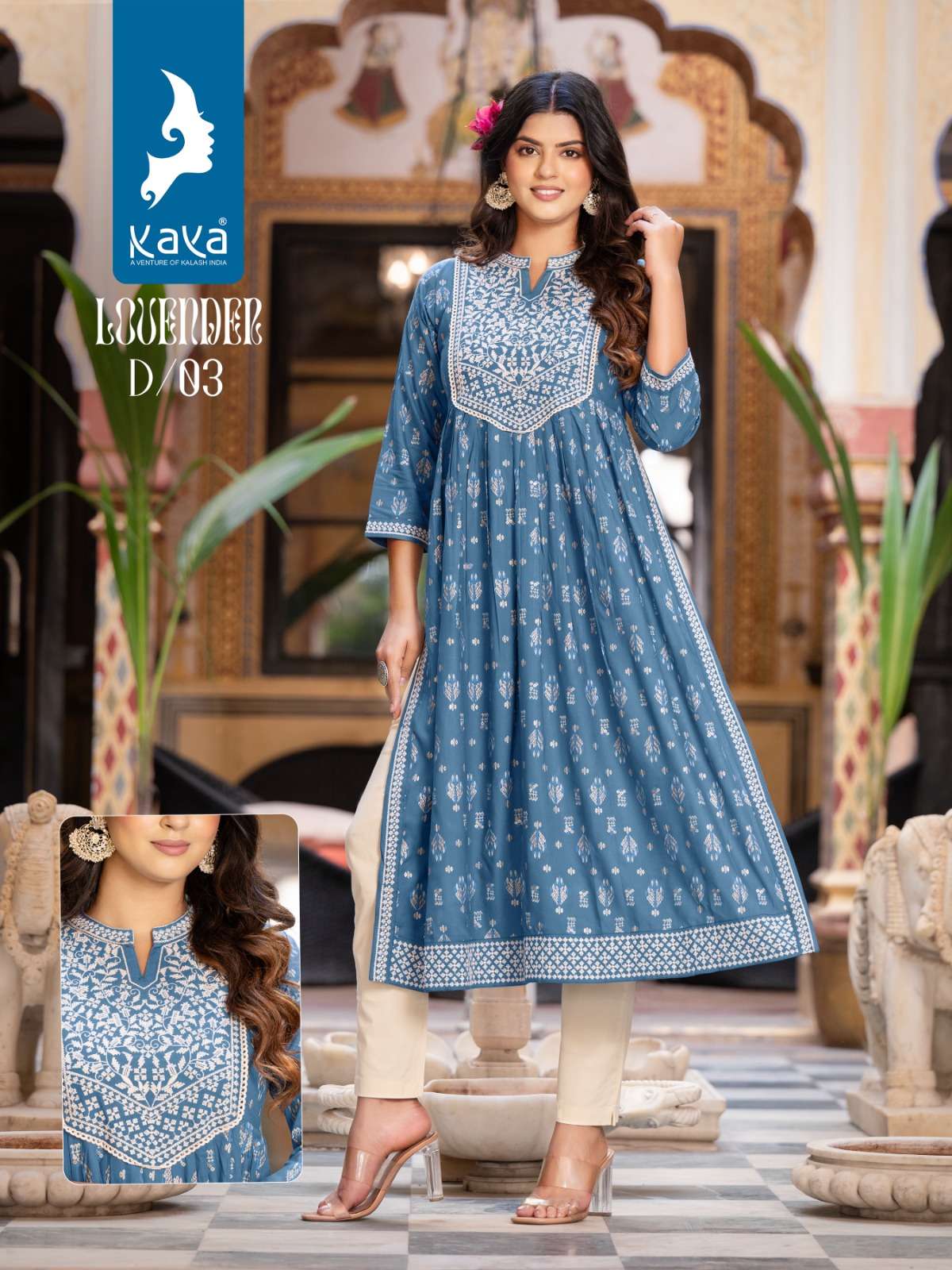 KAYA LOVENDER NAIRA KURTI wholesale catalog