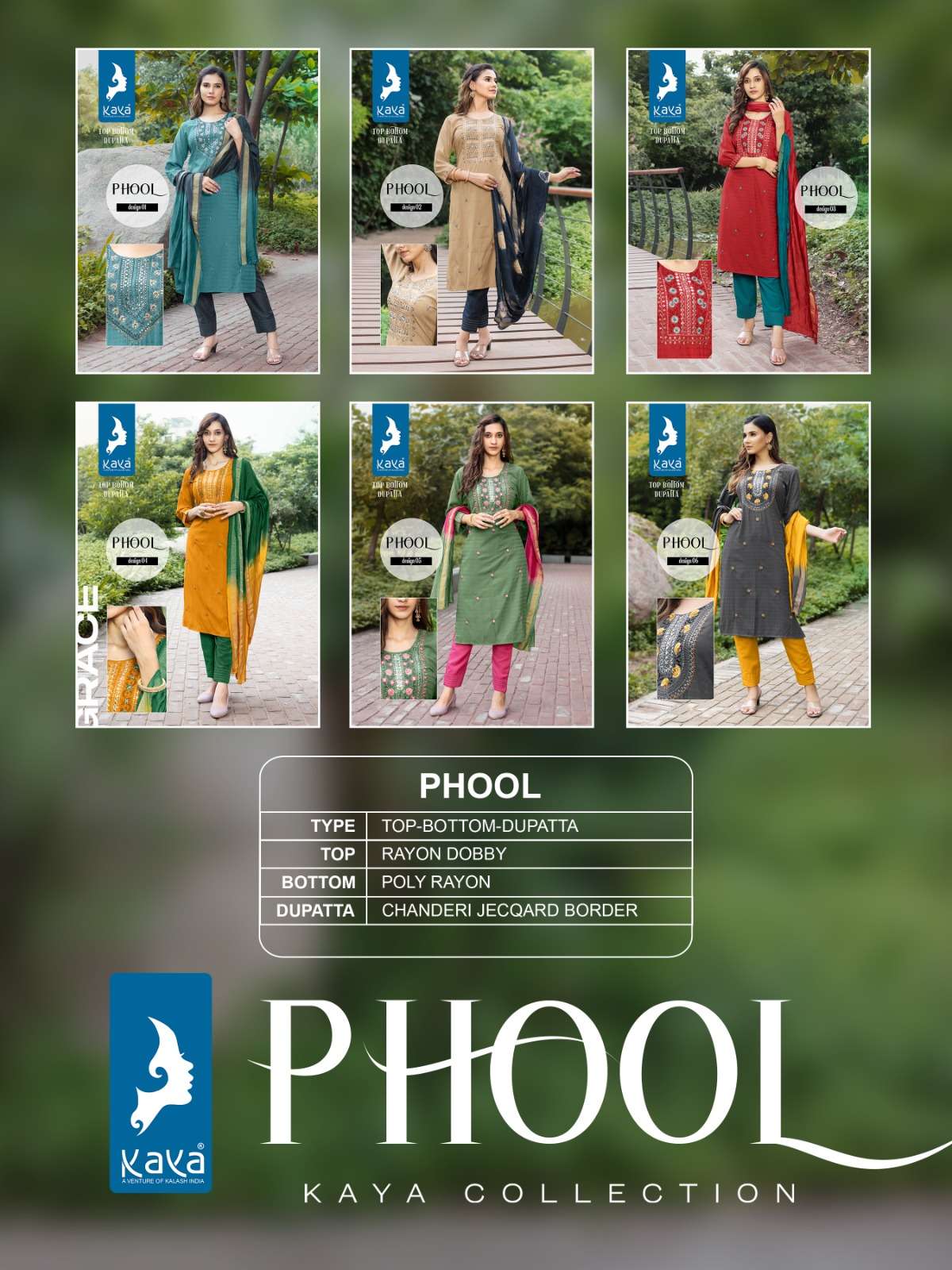 KAYA PHOOL RAYON KURTI Wholesale catalog