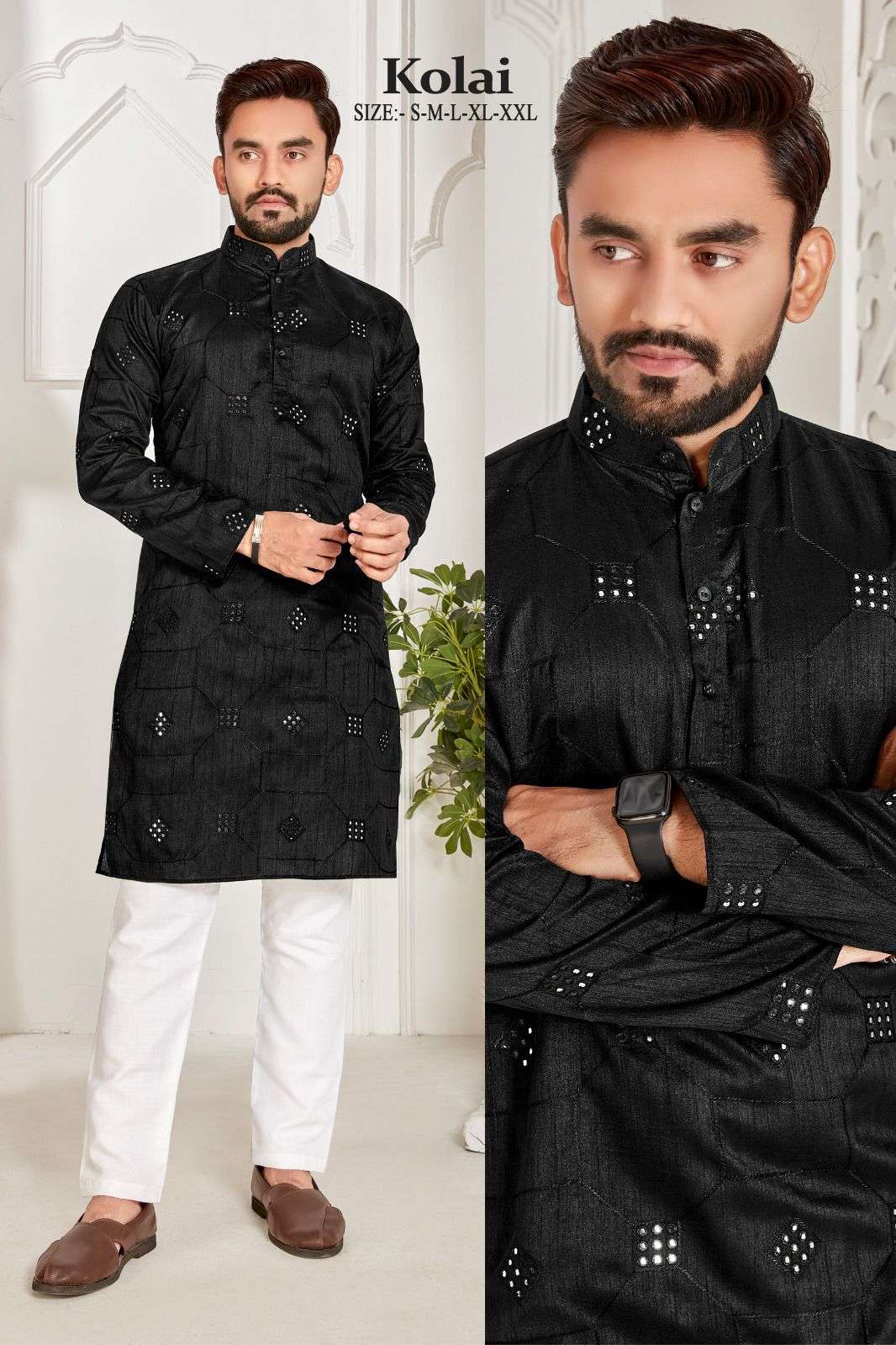 KOLAI RAYON COTTON FULL EMBROIDERY MIRROR WORK KURTA Wholesale catalog