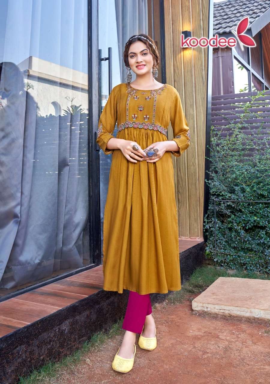 Koodee Morni vol 1 Nayra cut Kurti Wholesale catalog