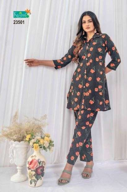 KUSHAL ZARA Co-Ord Set Kurti Wholesale catalog
