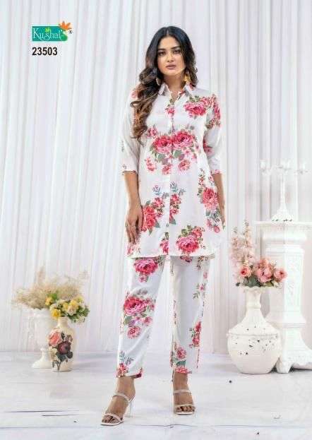 KUSHAL ZARA Co-Ord Set Kurti Wholesale catalog