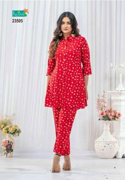 KUSHAL ZARA Co-Ord Set Kurti Wholesale catalog