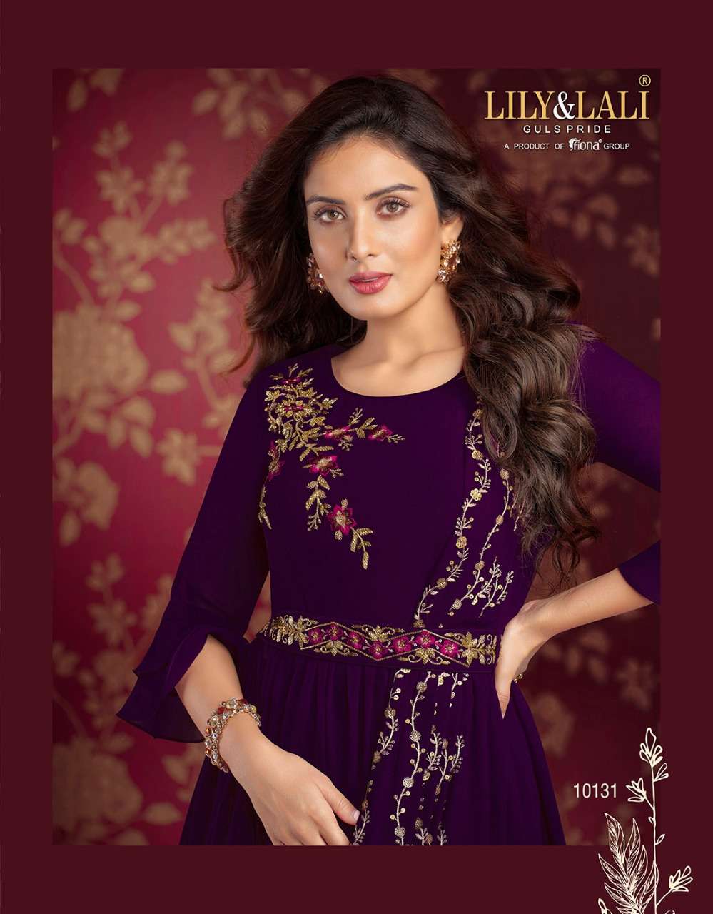 LILY & LALI ROSETTE Georgette Gown Kurti Wholesale catalog