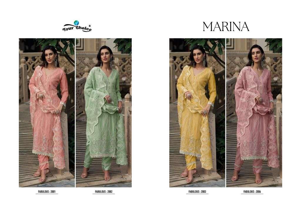 Marina Heavy Orgenga Salwar Kameez Wholesale catalog