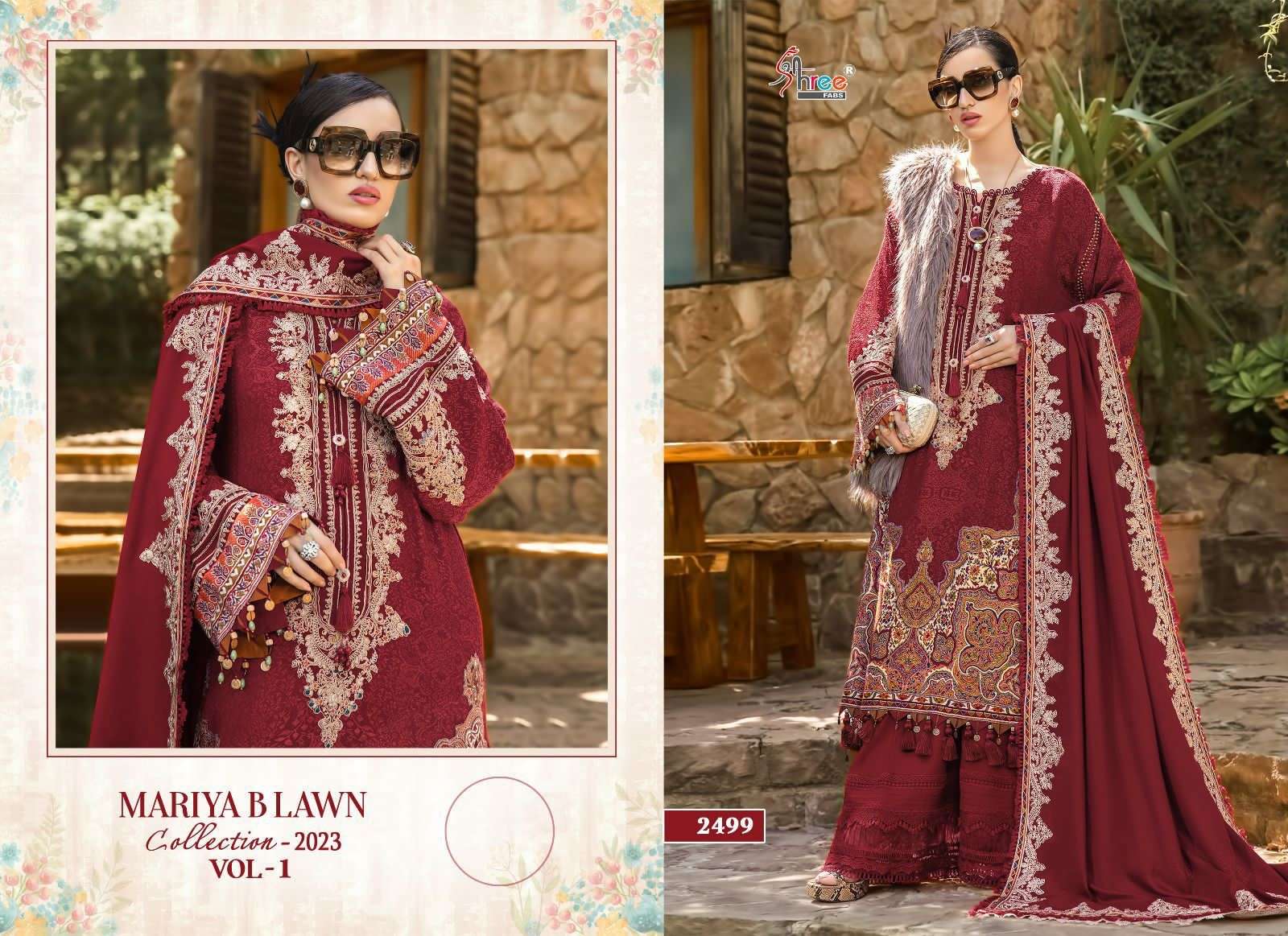 MARIYA B LAWN COLLECTION. 23 Vol-1 COTTON Salwar Kameez Wholesale catalog 