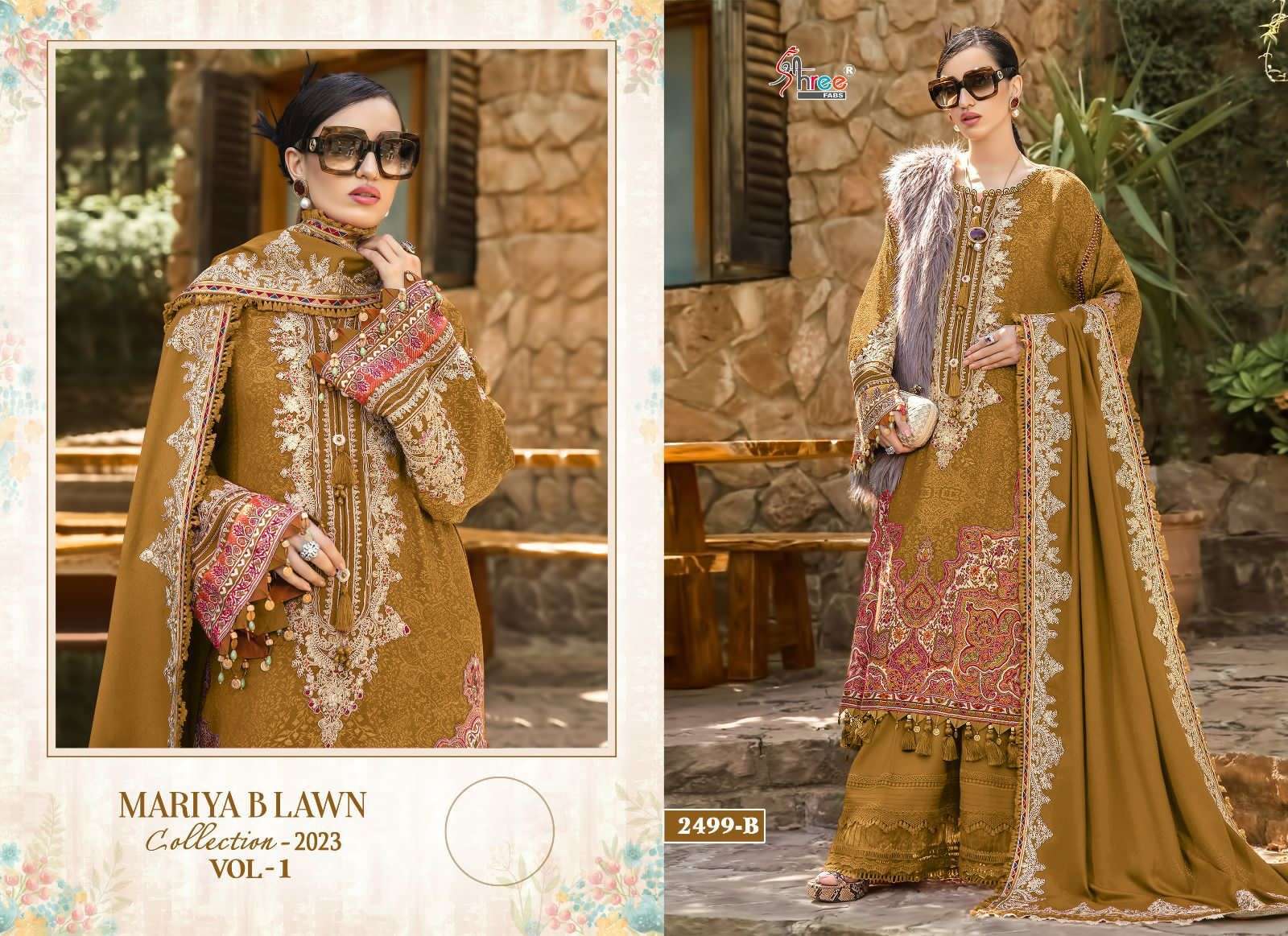 MARIYA B LAWN COLLECTION. 23 Vol-1 SIFFON Salwar Kameez Wholesale catalog