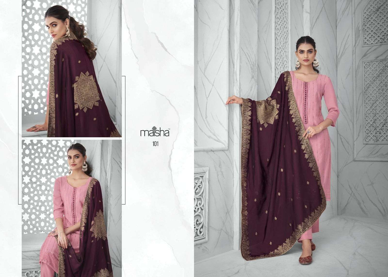 MASAKALI pure chinon top with BEAUTIFUL EMBROIDERY Salwar Kameez Wholesale catalog