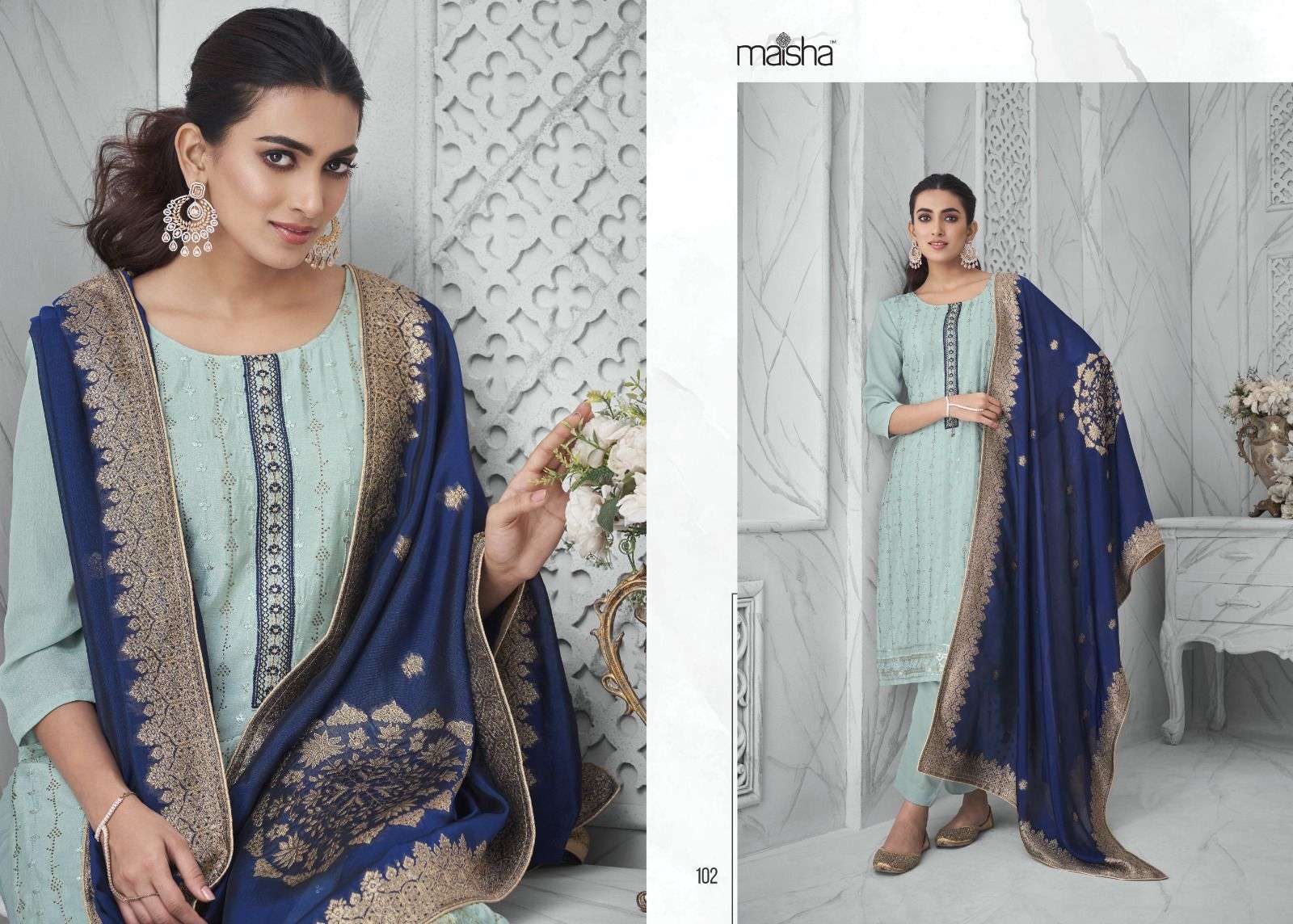 MASAKALI pure chinon top with BEAUTIFUL EMBROIDERY Salwar Kameez Wholesale catalog