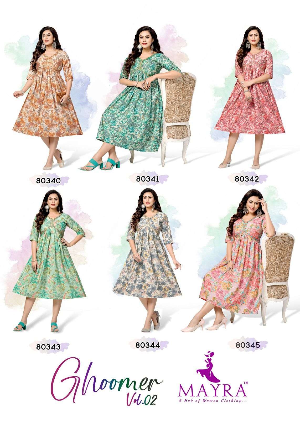 MAYRA GHOOMER vol-2 Kurti Wholesale catalog