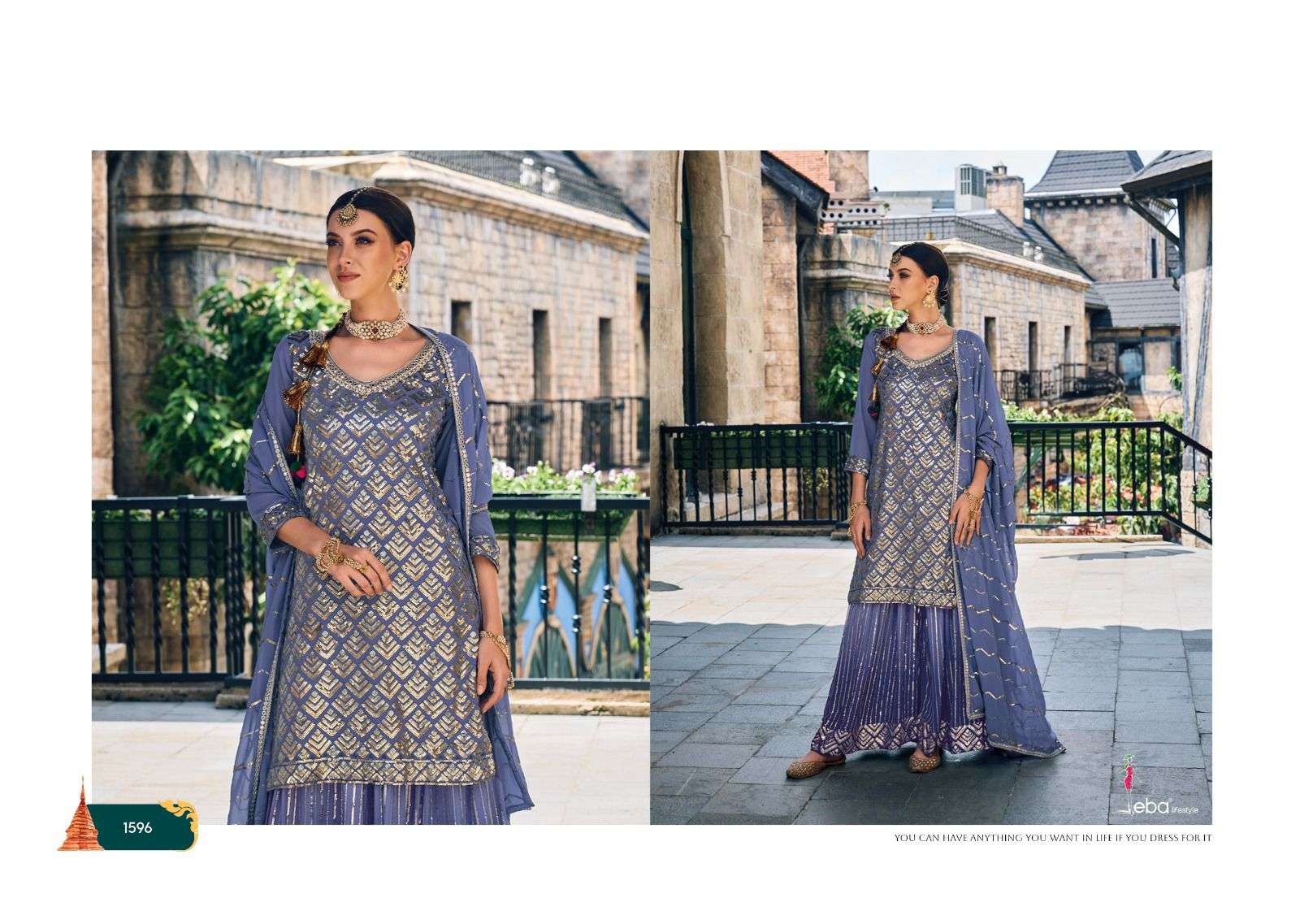 MEHAK  Heavy foux Georgette with emboidery Readymade Pakistani Suits Wholesale catalog