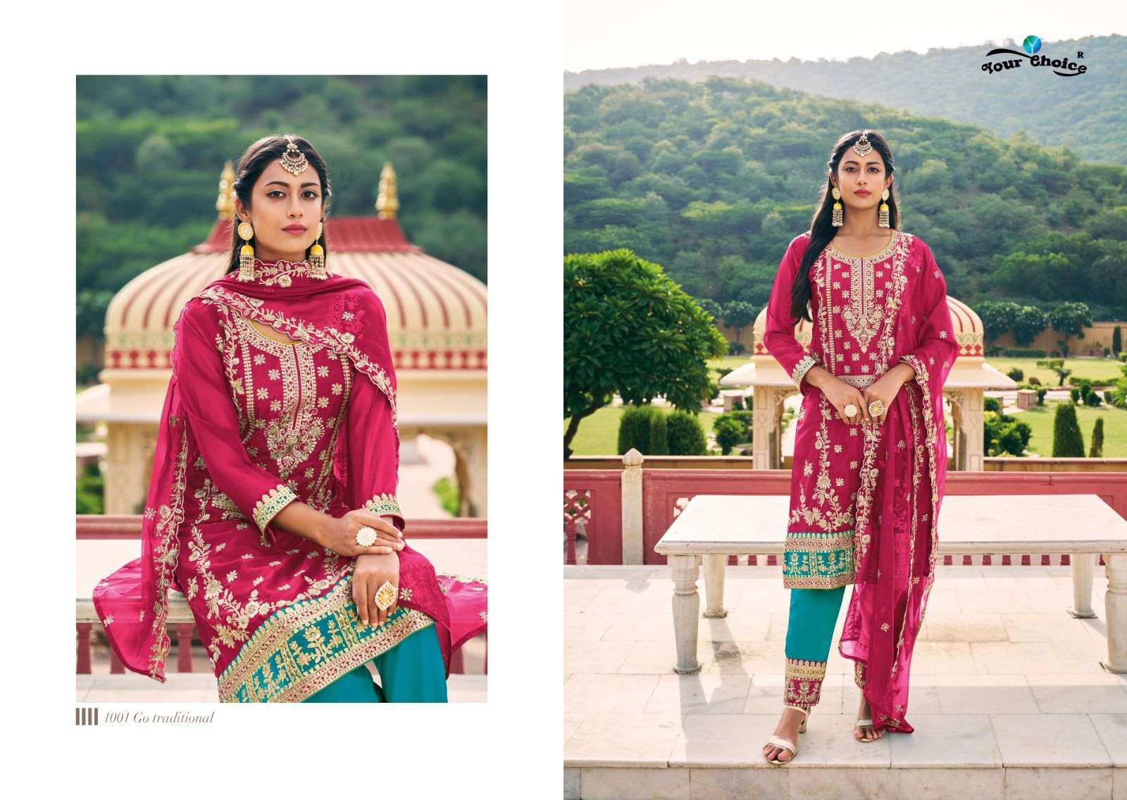 MINNAZ Readymade Orange Roman silk Salwar Kameez Wholesale catalog