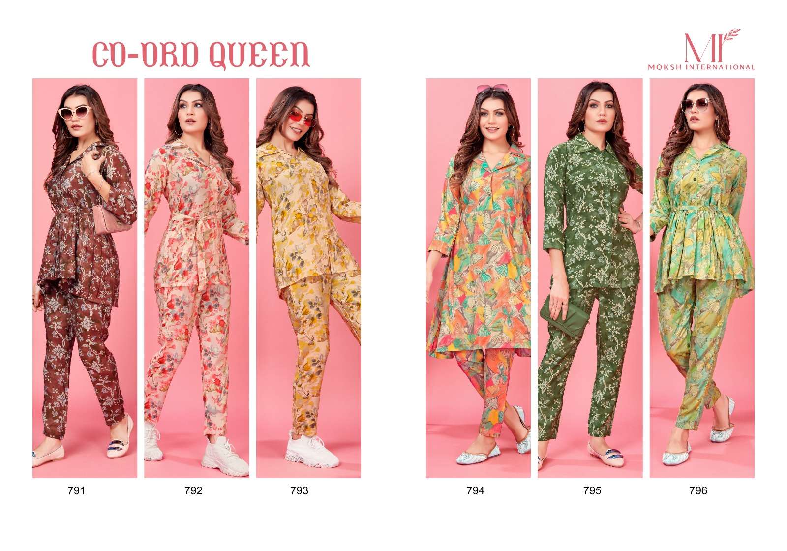 Moksh International Co-ord Queen Co-ord set Kurti Wholesale catalog